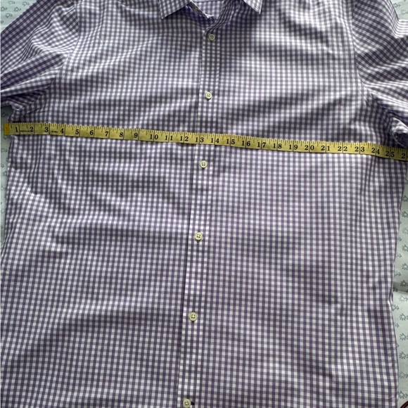 Banana Republic Purple Checkered Men's Shirt - Picture 4 of 7